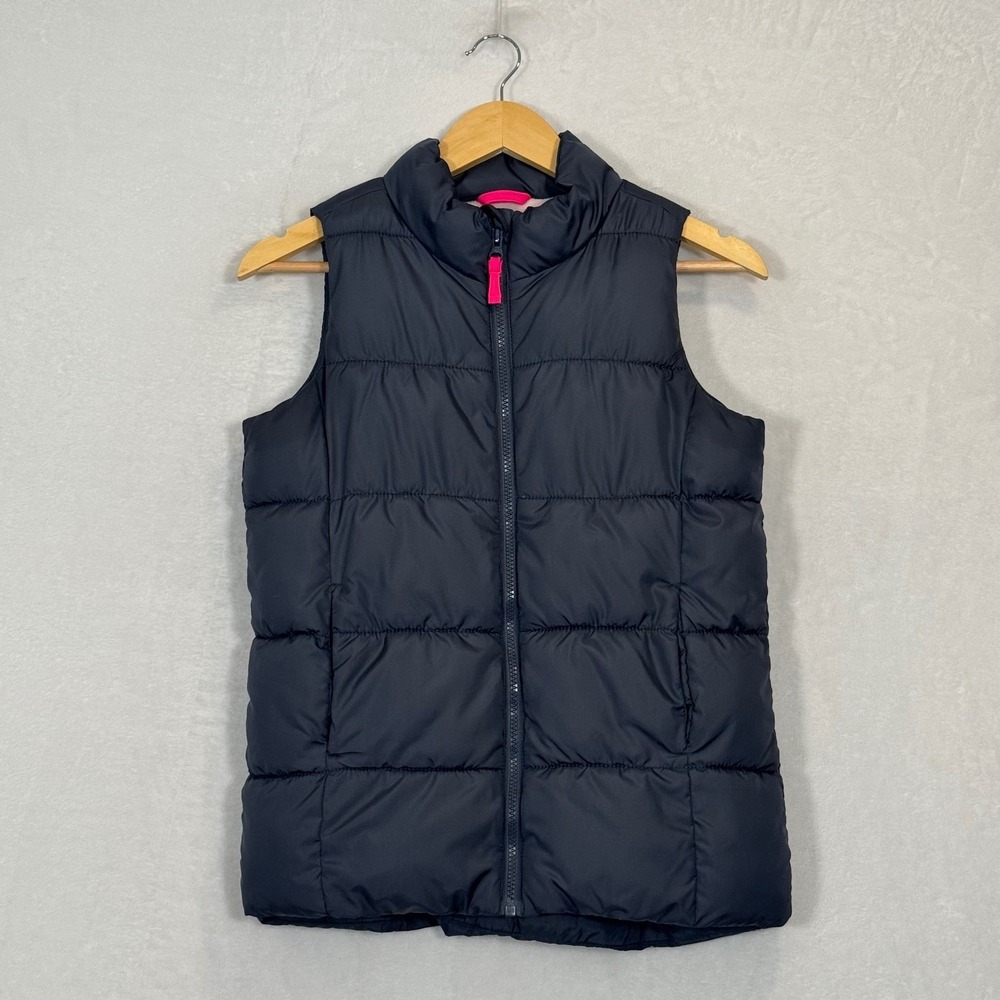Old Navy Navy Blue Frost Free Puffer Vest Girls XL 14